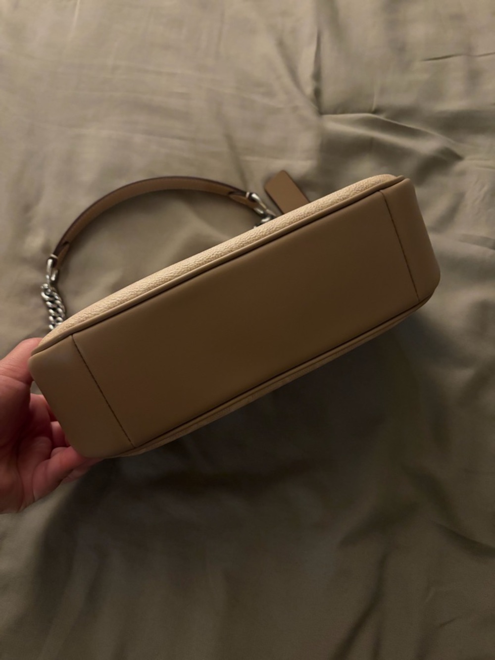 Coach Teri Shoulder Bag in Khaki/Tan with Silver Hardware - Picture 5 of 5